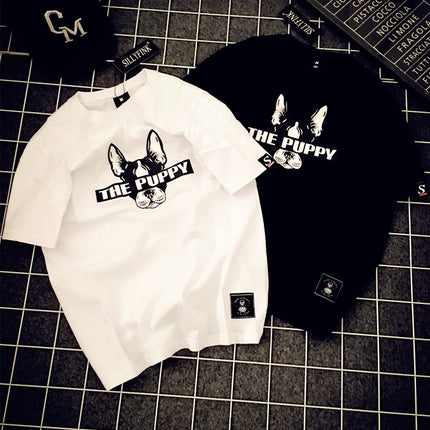Japanese Harajuku men and women couple short-sleeved T-shirt